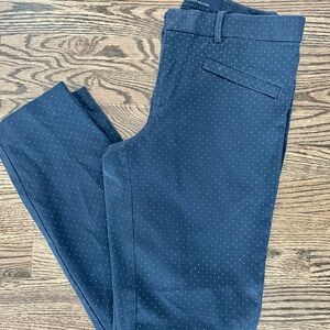 Women’s Gap stretch skinny Ankle Navy Polka Dot Pants 12 Tall
